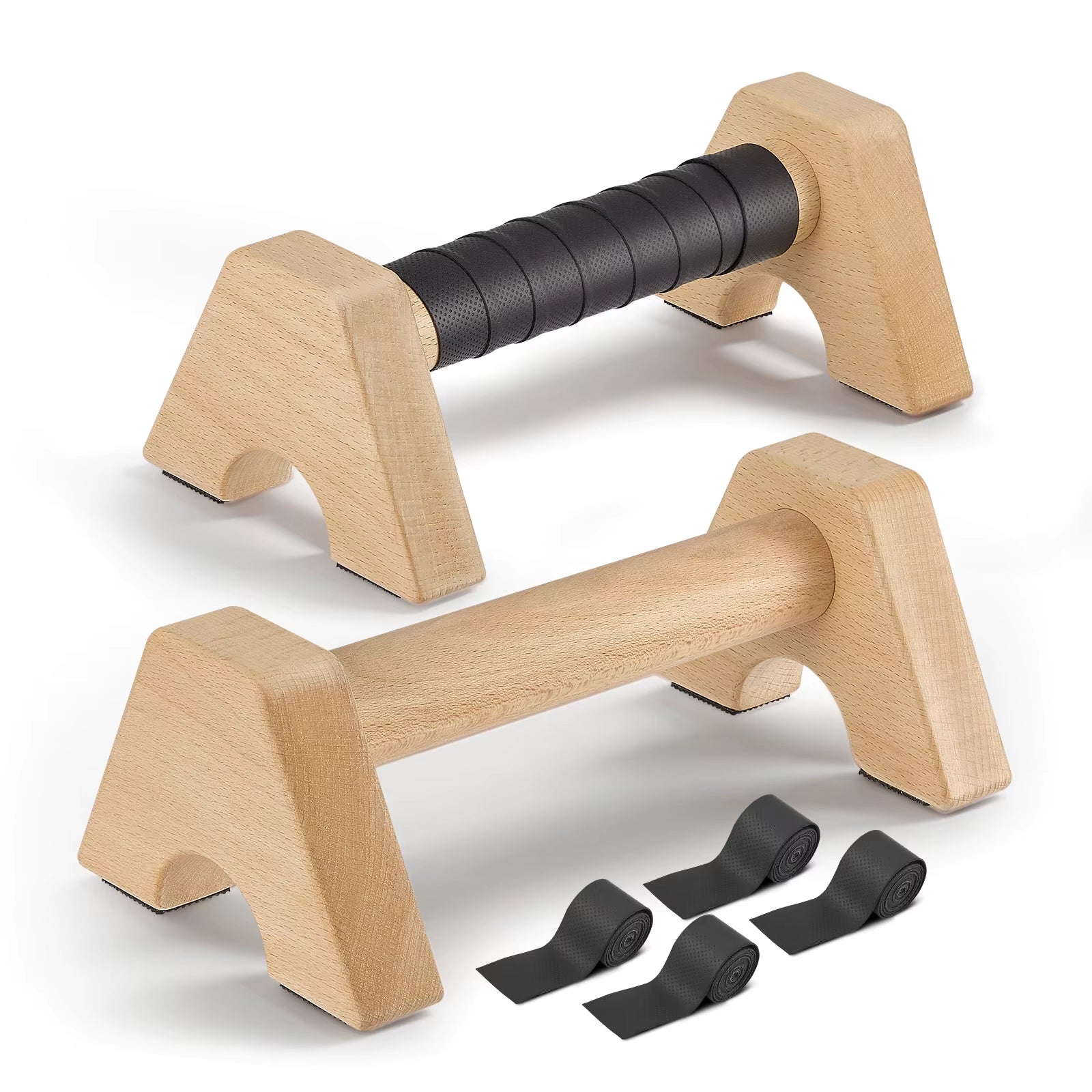 1 Pair Wooden Push up Bar, for Home Workout Parallettes Bars,Push-Up Stand Exercise Equipment Handstand Blocks for Men and Women